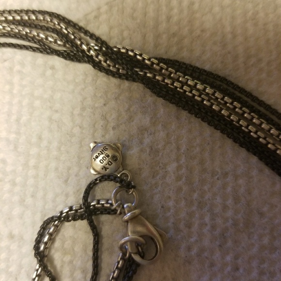 David Yurman tassel necklace in black and silver - Picture 5 of 8